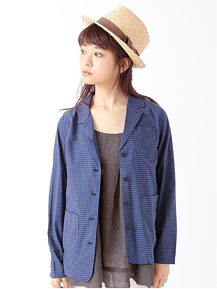 柄アソート綿麻ジャケット 1301115-22-11-12