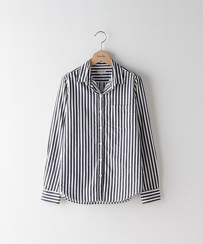＜Steven Alan＞COTTON STRIPE REVERSE SEAM SHIRT/ｼｬﾂ