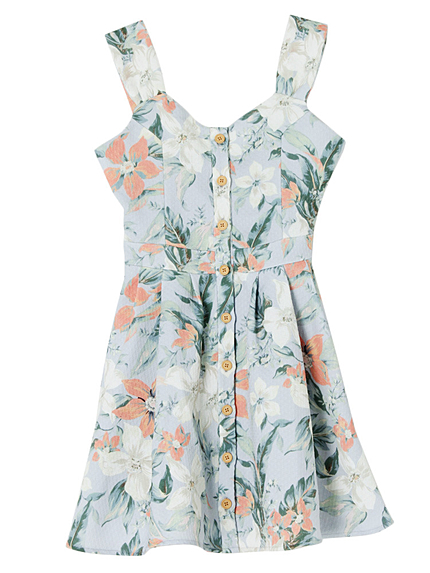 【dazzlin】フロントボタンフラワーワンピース