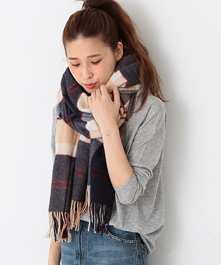 【予約】GLEN PRINCE チェックストール/Glen/P CHK STL 15FW