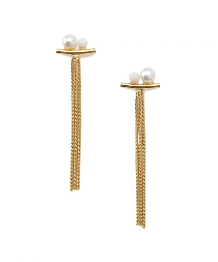 ライツ/RLIGHTs ストーンボールフリンジ ピアス