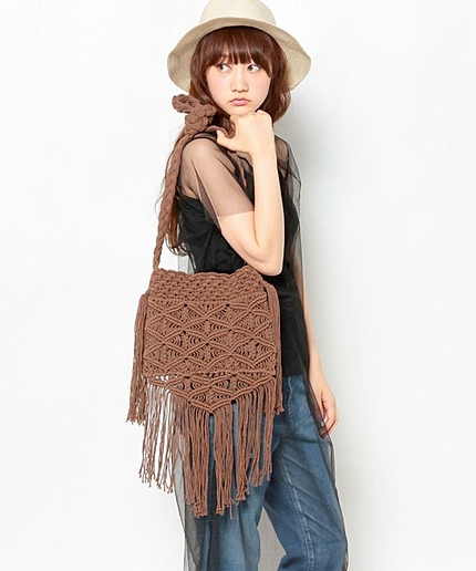 マクラメショルダーバック/AE Macrame SHLD