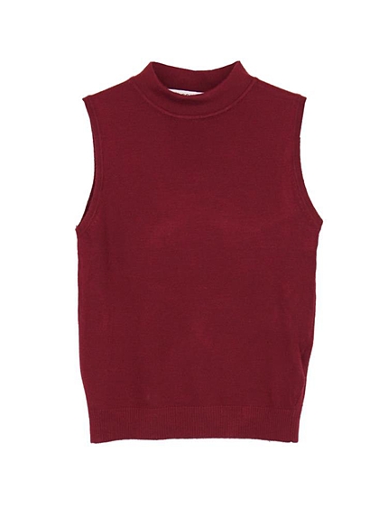 ハイネックノースリーブニットトップス