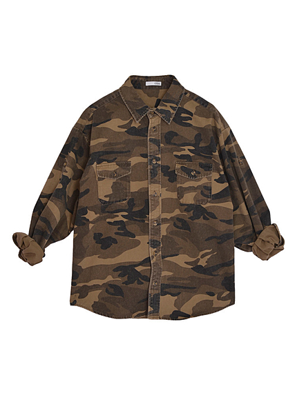 カモフラドルマンシャツ