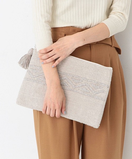 【予約】Another Edition×Lilas campbell 刺しゅうクラッチ/AE×Lilas/C EMB CLT