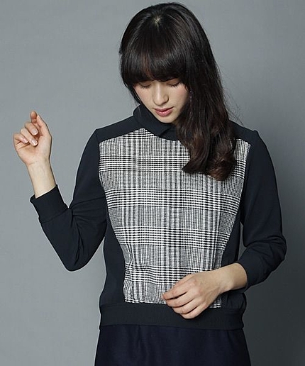 カラミチェックプルオーバー