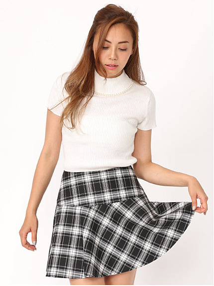 15.AW  Back ZIP　チェックスカート