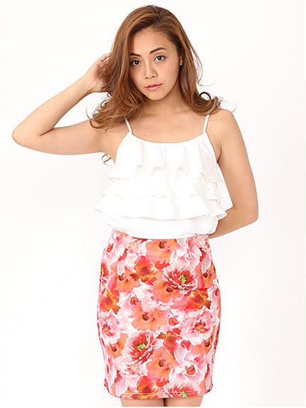 15.AW  花柄タイトスカート