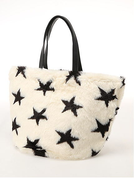 ふわふわ星柄トート