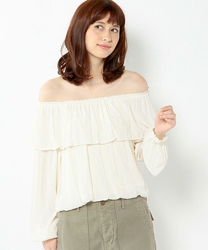 オフショルダーブラウス/AEFC OFF SHOULDER BL