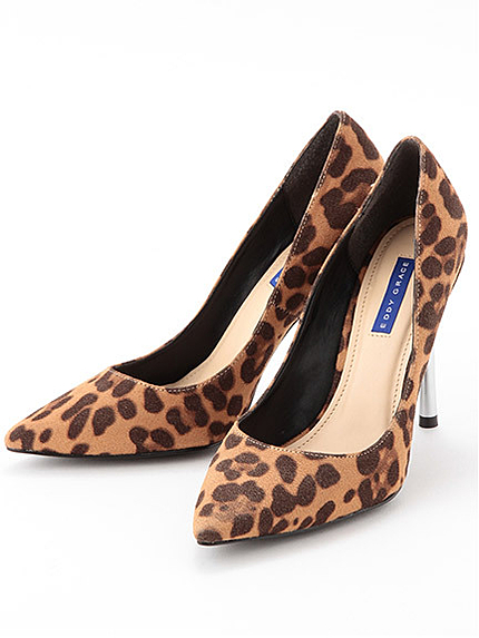 シルバーヒールパンプス