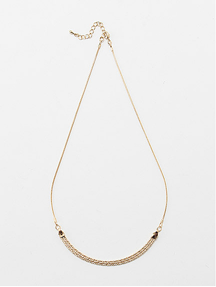 3連フープネックレス