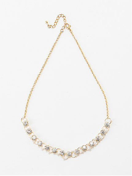 フープビジューネックレス