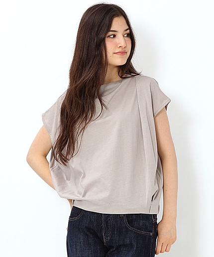 綿シルテンボトルタックプルオーバー