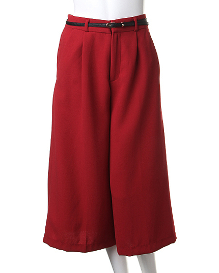 【9／10 ヒルナンデスご紹介商品】ベルト付JZガウチョ／パンツ