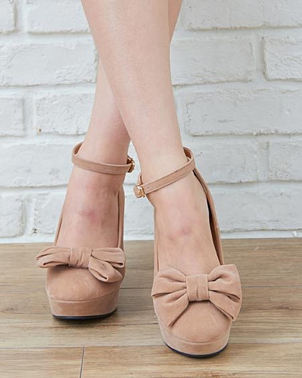 【9/18 ヒルナンデスご紹介商品】リボンウェッジ/パンプス