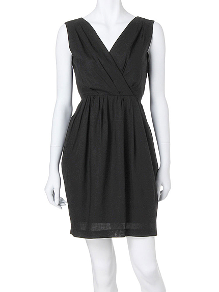 【DUO】 カシュクールタックコクーンワンピース