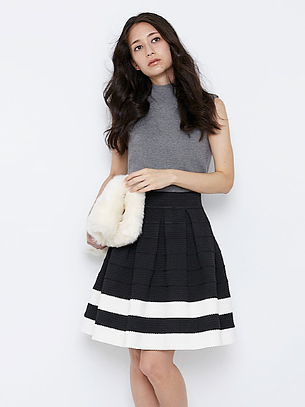 【DUO】タックゴムミニスカート