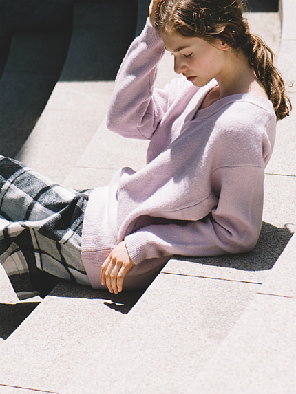 Vネックボリュームプルオーバー【2015秋新作】