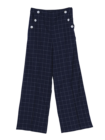 チェックマリンワイドパンツ【2015秋新作】