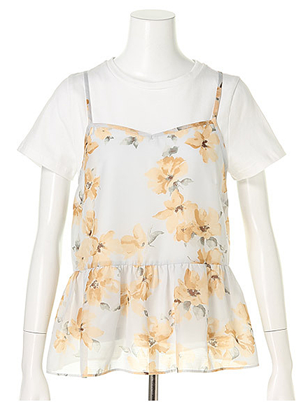 【Arpege story限定】プリントキャミ×TシャツSET