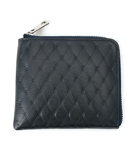 BY キルティング ラウンドジップ ミニ ウォレット