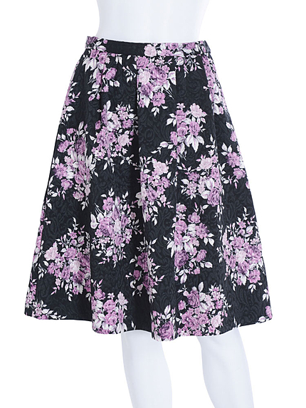 オリジナルブーケローズ柄ジャガードスカート