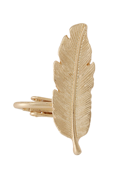 フェザーモチーフイヤーカーフ