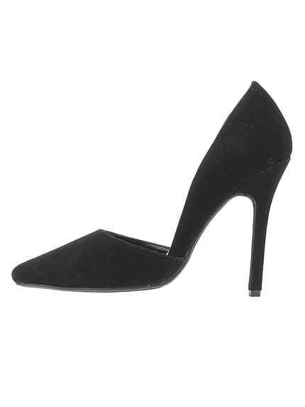 デザインスウェードパンプス