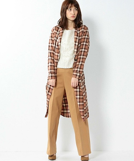 【予約】オンブレーチェックガウン/AEBC C/R OMBRE CHK GOWN