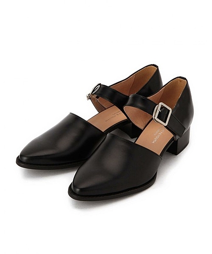 BY ガラスレザー アンクルストラップパンプス3.0