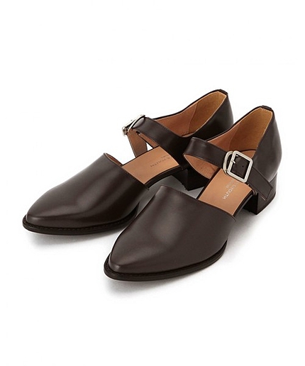 BY ガラスレザー アンクルストラップパンプス3.0