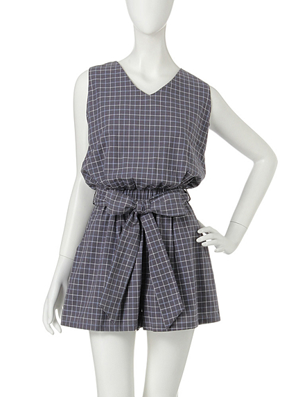 【dazzlin】チェックロンパース