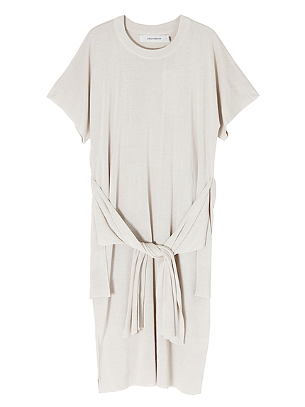 ウエストリボンニットワンピース