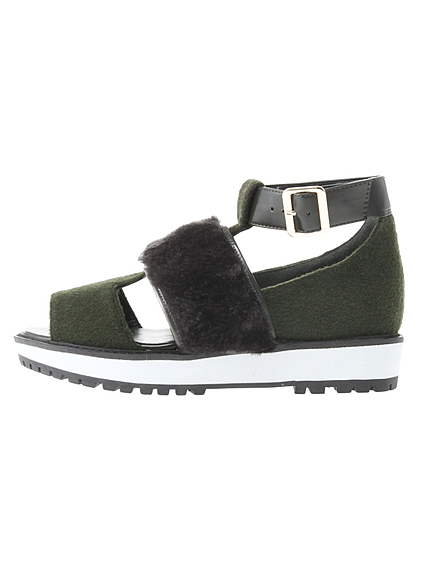 【JETTE】 fur sandals/2015秋最新作