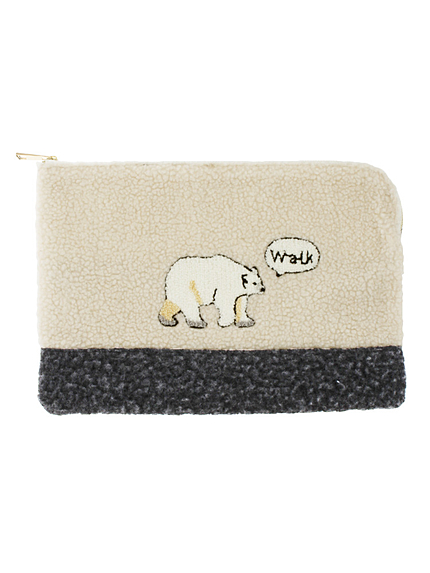 【Casselini】 ボアエンブロイダリークラッチ/2015秋最新作