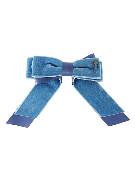 ベロアサテンリボンバレッタ