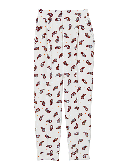 ペイズリーテーパードパンツ