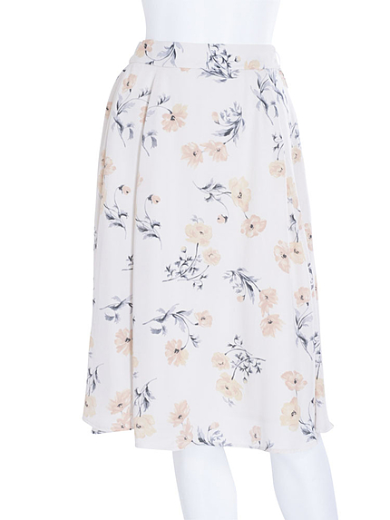 【DUO】 花柄フレアミディスカート