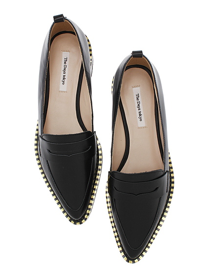 レザーフラットローファー