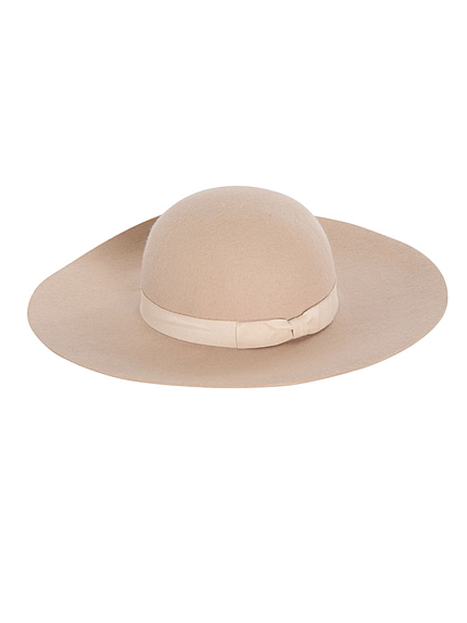 【GDS】 ツバ広リボンフェルトHAT