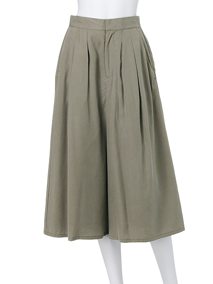 【DUO】 テンセルフレアガウチョパンツ