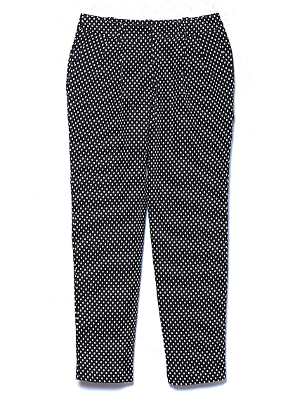 ドットジャガードテーパードパンツ