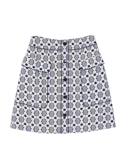 フラワードットスカート