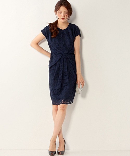 ＜FLICKA（フリッカ）＞タック レース ワンピース