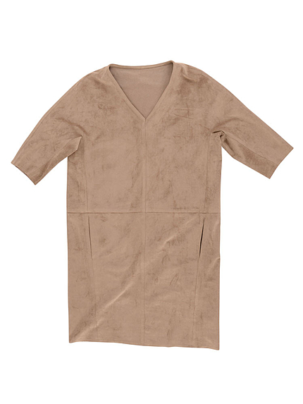 フェイクスウェードボックスワンピース