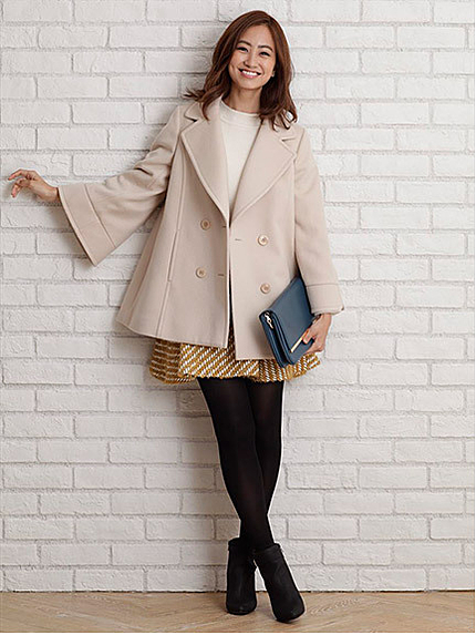 ケープ風ショートPコート