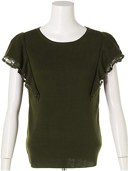 袖ラッフルプルオーバー