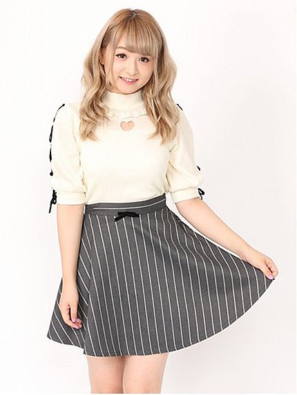 ストライプフレアスカート