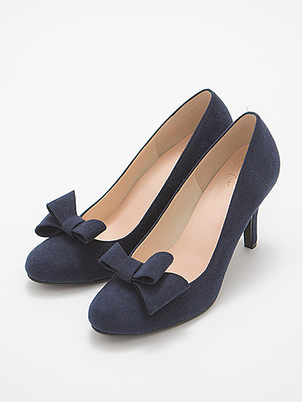 取り外しリボン付きパンプス